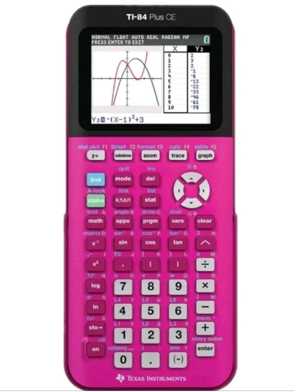Texas Instruments TI-84 Plus CE Graphing Calculator Pink Works Tested